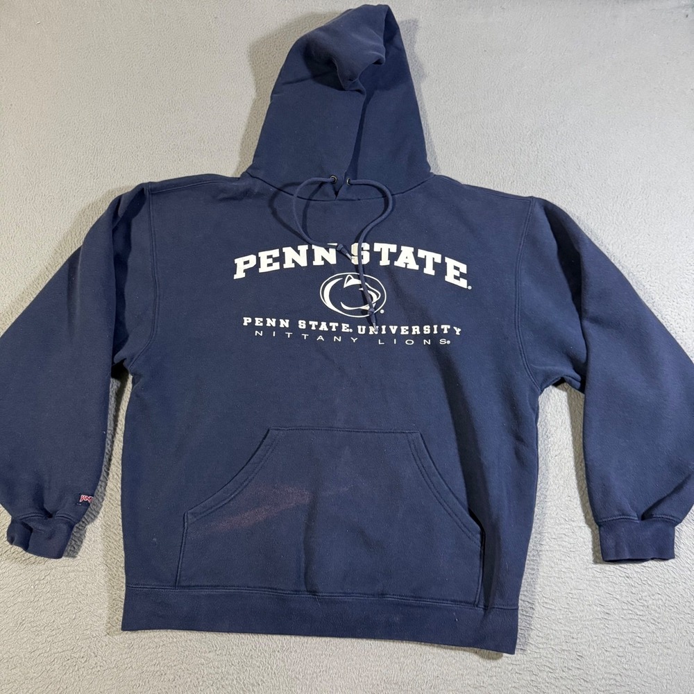 Vintage Penn State Nittany Lions Navy Blue Hoodie Sweatshirt Men's Size‎ Medium
